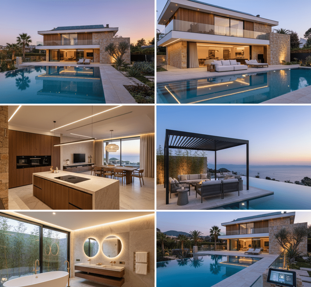 Reforma de villa de lujo en Marbella con eficiencia energética y diseño mediterráneo contemporáneo.