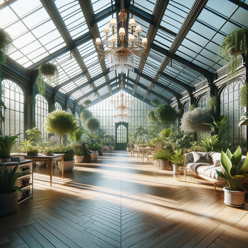 Invernadero lleno de plantas saludables